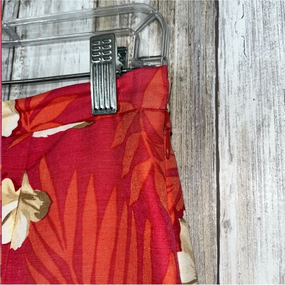 Talbots Pink Floral Silk Blend Vintage Ankle Pants - Picture 5 of 6